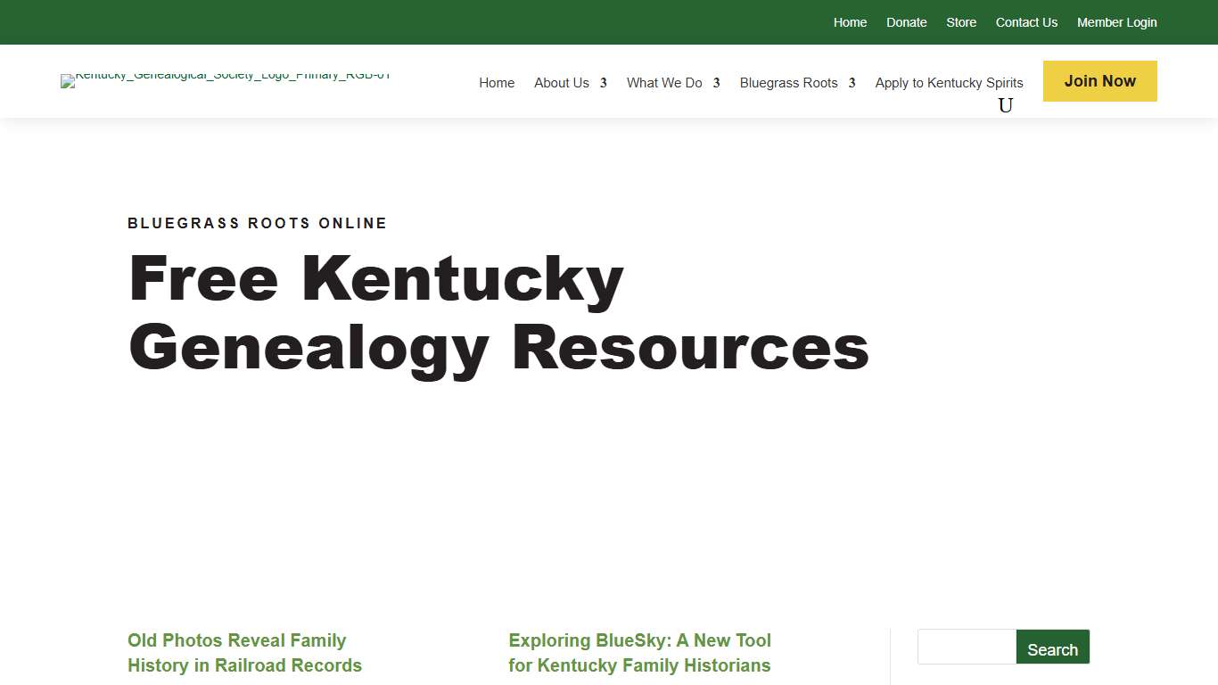 Free Kentucky Genealogy Resources - Kentucky Genealogical Society